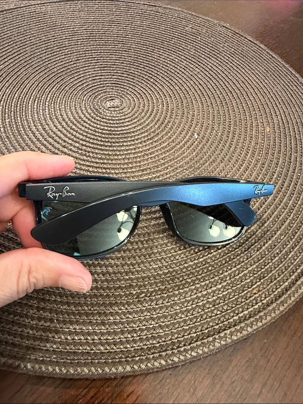 Ray-Ban Blue and Red Protective Sunglasses Case with Microfiber Pouch